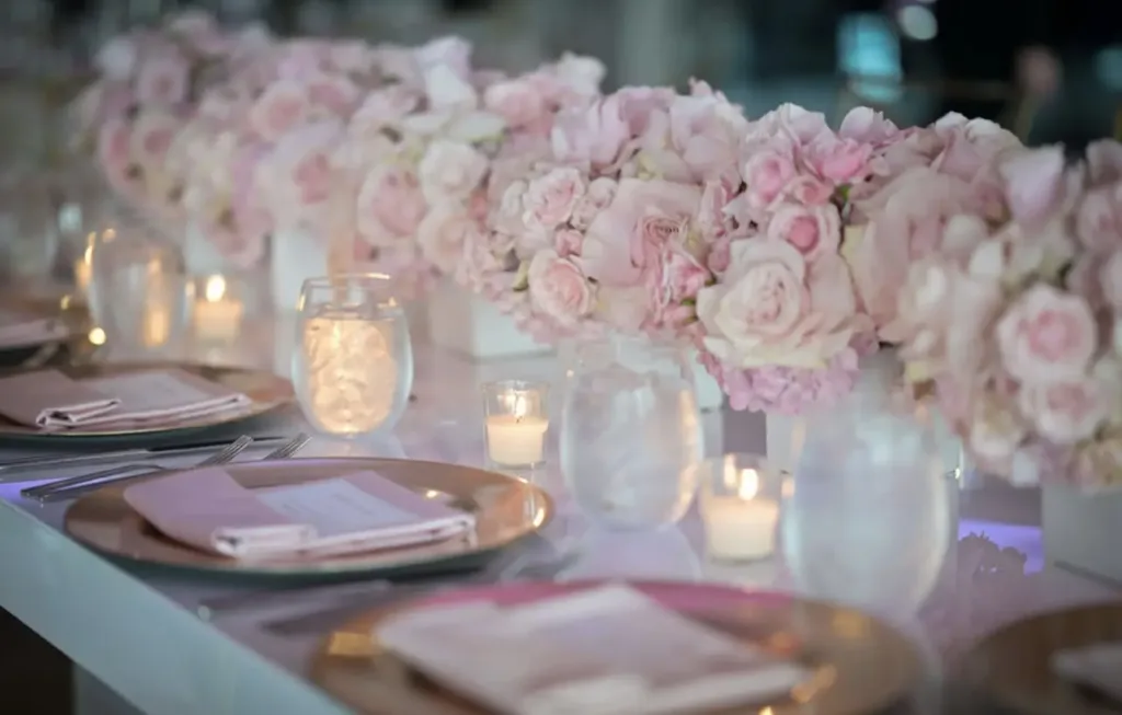 Elegant Pink and Gold Communion